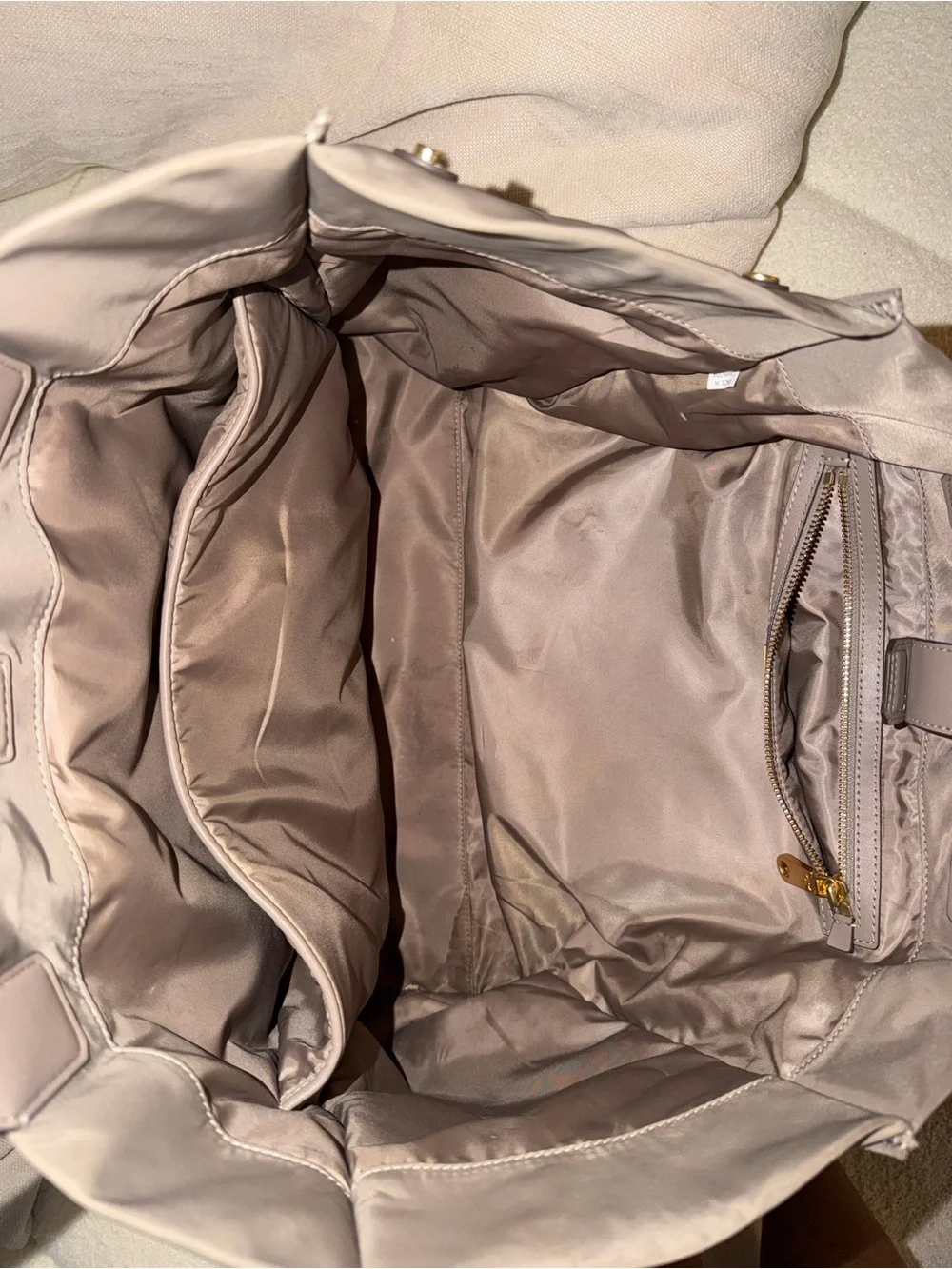 Tory Burch Taupe Nylon Tote